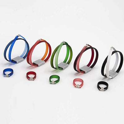 Zero waste armband, Bits & Pieces, blauw mix