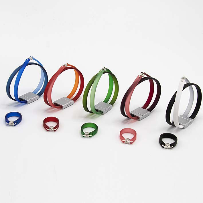 Zero waste armband, Bits & Pieces, rood mix