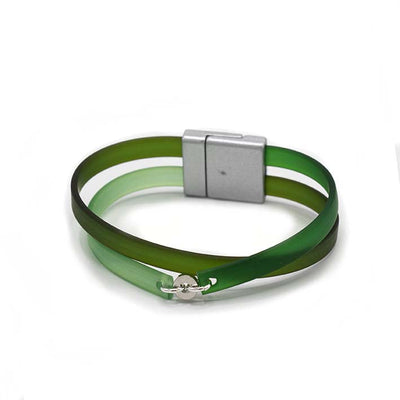 Zero waste armband, Bits & Sripes, groen mix