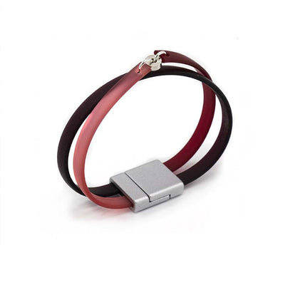 Zero waste armband, Bits & Pieces, bordeaux mix