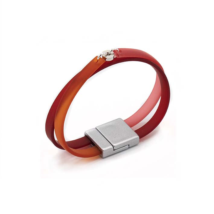 Zero waste armband, Bits & Pieces, rood mix