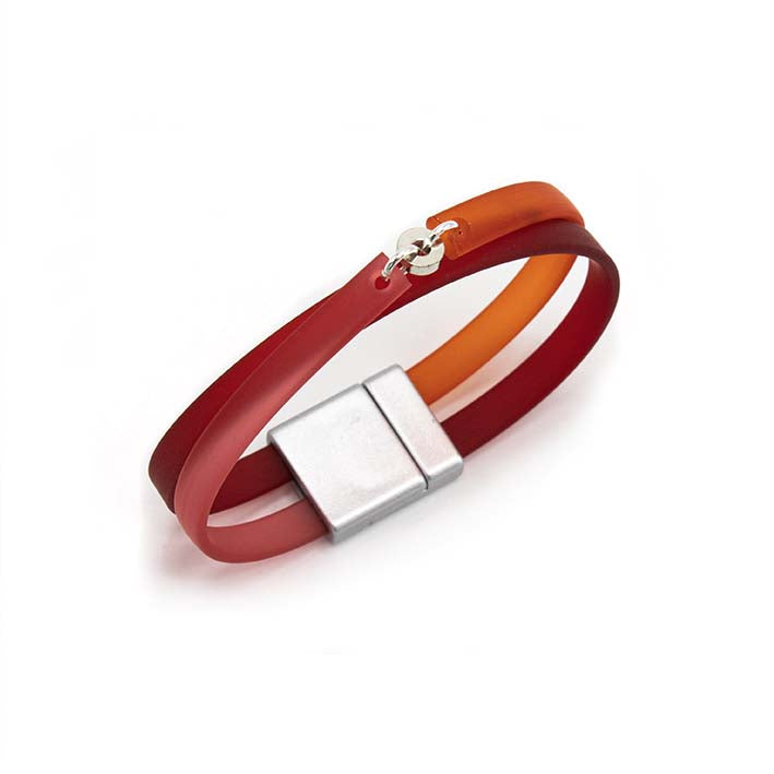 Zero waste armband, Bits & Pieces, rood mix