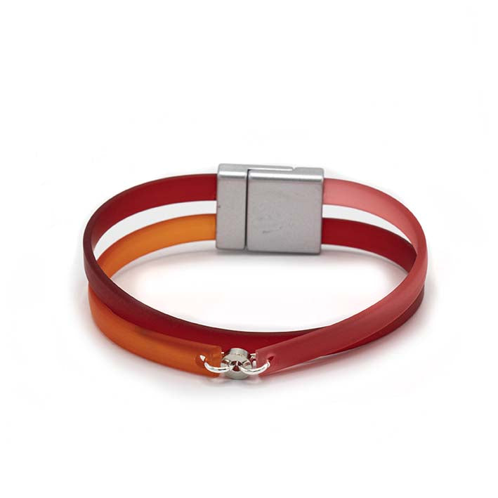 Zero waste armband, Bits & Pieces, rood mix