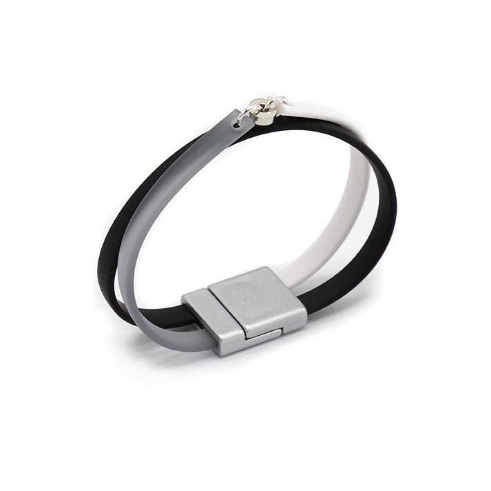 Zero waste armband, Bits & Pieces, zwart/wit mix