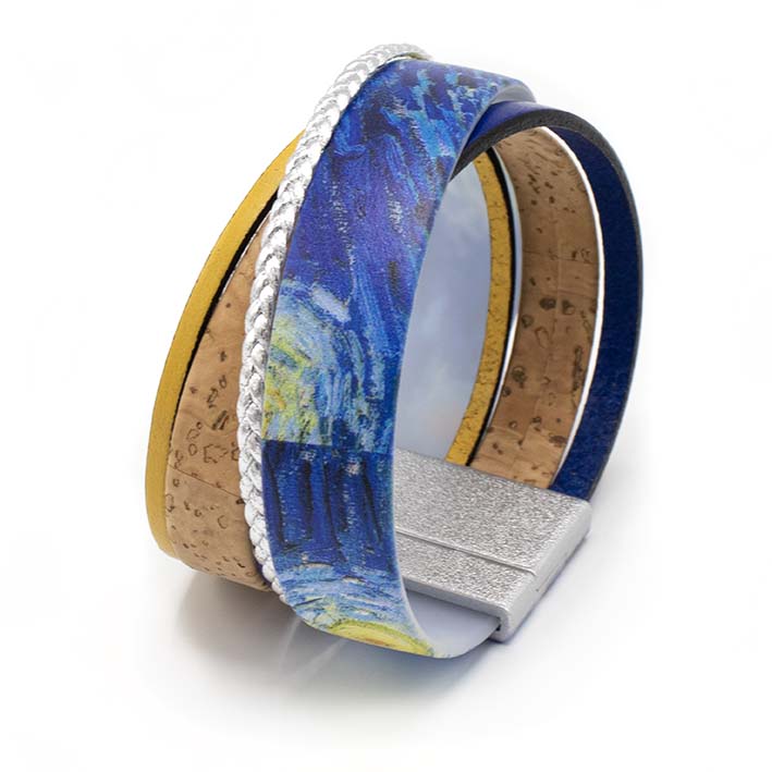 Art Bracelet, Starry Night, van Gogh, 40 mm
