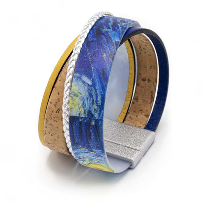 Art Bracelet, Starry Night, van Gogh, 40 mm