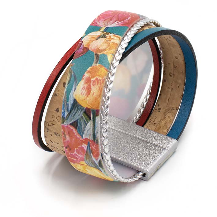 Art Bracelet, Tulips, 40mm