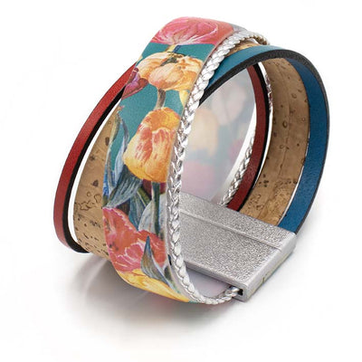 Art Bracelet, Tulips, 40mm