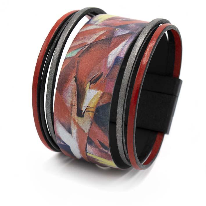 Art Bracelet, Franz Marc, Foxes, 40mm