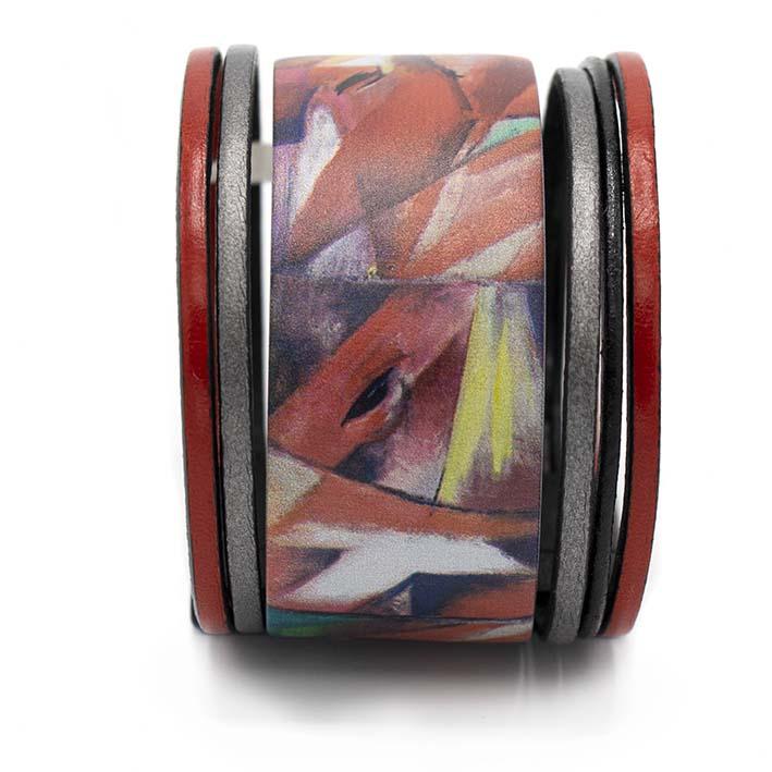 Art Bracelet, Franz Marc, Foxes, 40mm