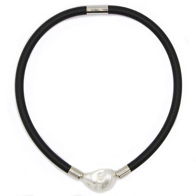 Statement ketting, Rocks, Rubber en Parel XL