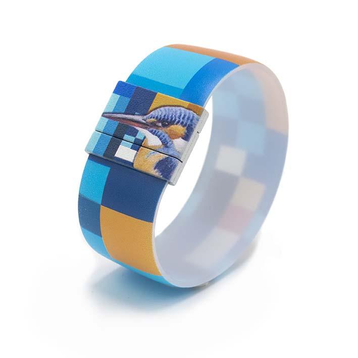 Art Bracelet, BLOCBIRDS IJSVOGEL