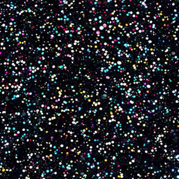 detail van Cube met gekleurde glitters