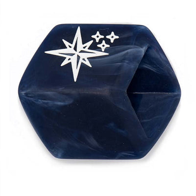 Cube hanger Poolster van resin – diepblauw met ster, symbool voor herinnering, verbondenheid en een lichtpunt aan de hemel