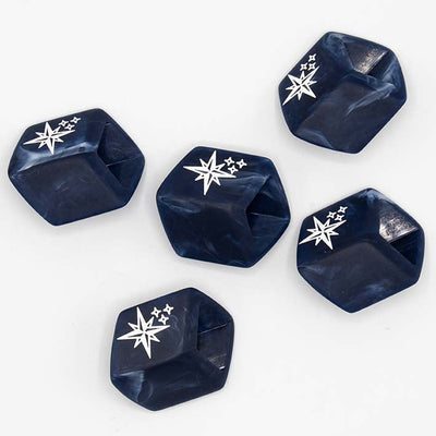 Cube hanger Midnight Star van resin – diepblauw met ster, symbool voor herinnering, verbondenheid . Set weergave.