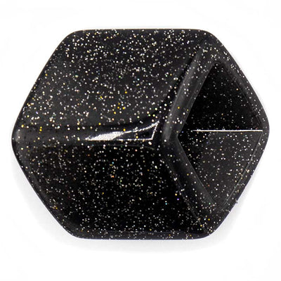 Cube hanger in diep zwart met fonkelende gekleurde glitters