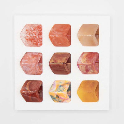 Exclusieve ketting van rubber met 3 Cubes, Coral Reef