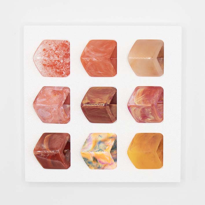 Cube hanger Confetti rood