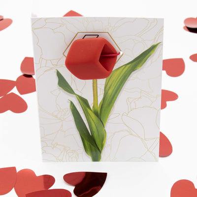 Wenskaart Cube red