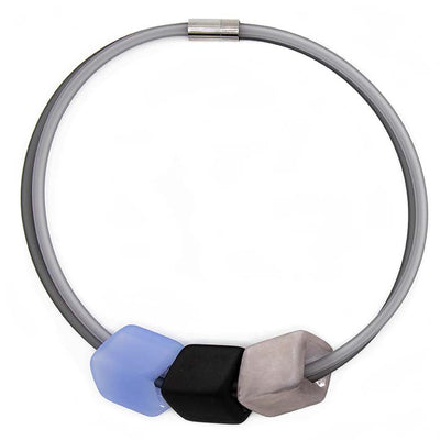 Exclusieve ketting van rubber met 3 Cubes  3, Vlaamse gaai