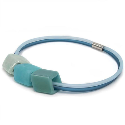 Exclusieve ketting van rubber met 3 Cubes, Soft Sea