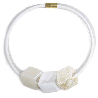 Exclusieve ketting van rubber met 3 Cubes, Lily