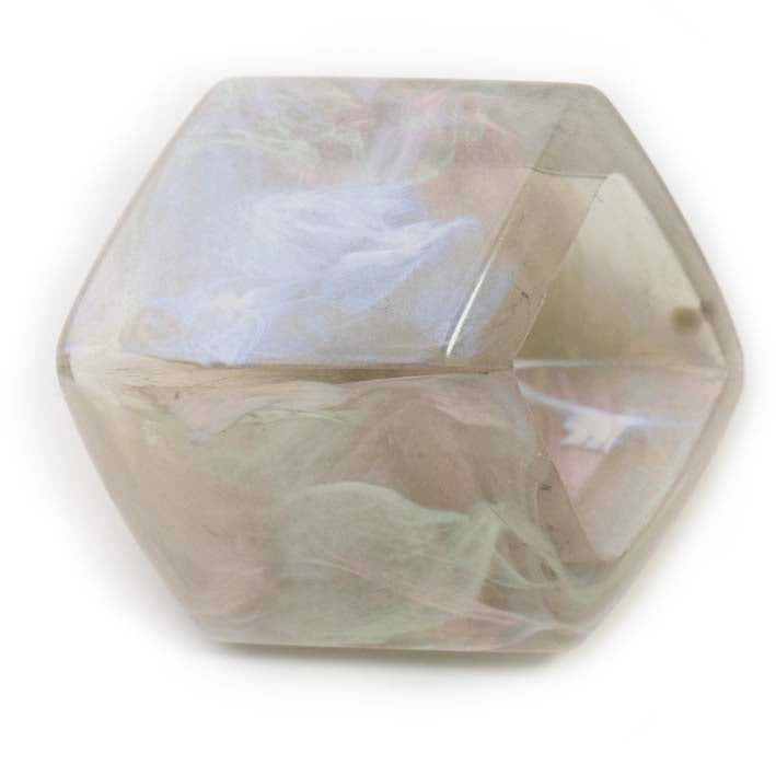 Cube hanger Marble Pink Shiny