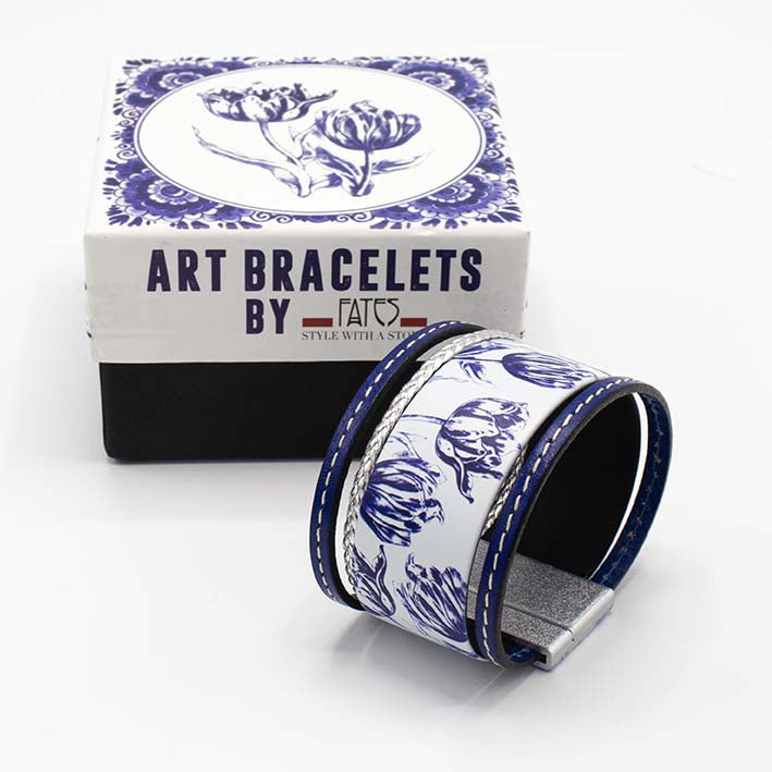 Art Bracelet, Dutch Tulips, 40 mm