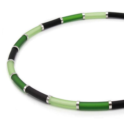 Bits & Pieces, Kleurrijke ketting, groen met zwart