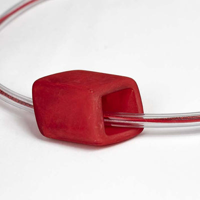 Rubber ketting, 1 LIJNS MIZUHIKI RED