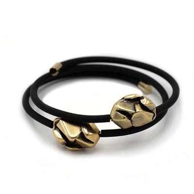 Chunky armband Rocks, Rubber en Goud