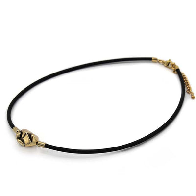 Ketting Rocks Mini Nugget en Rubber Goud