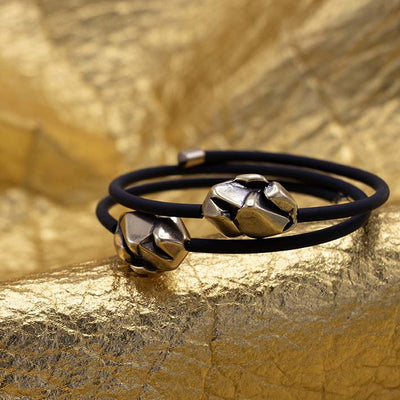 Chunky armband Rocks, Rubber en Goud