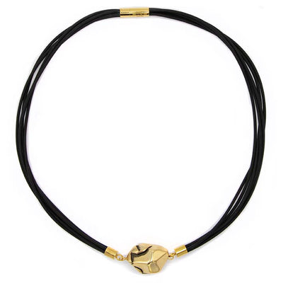 Statement ketting, Rocks, Rubber en Goud Medium