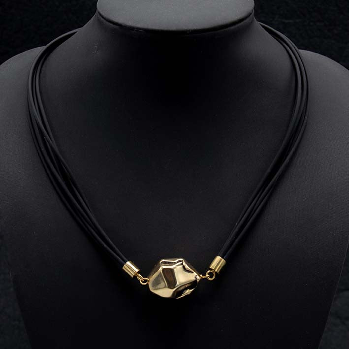 Statement ketting, Rocks, Rubber en Goud Medium