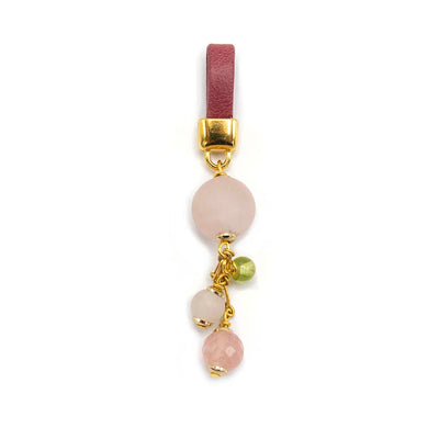 Hanger rozenkwarts goud