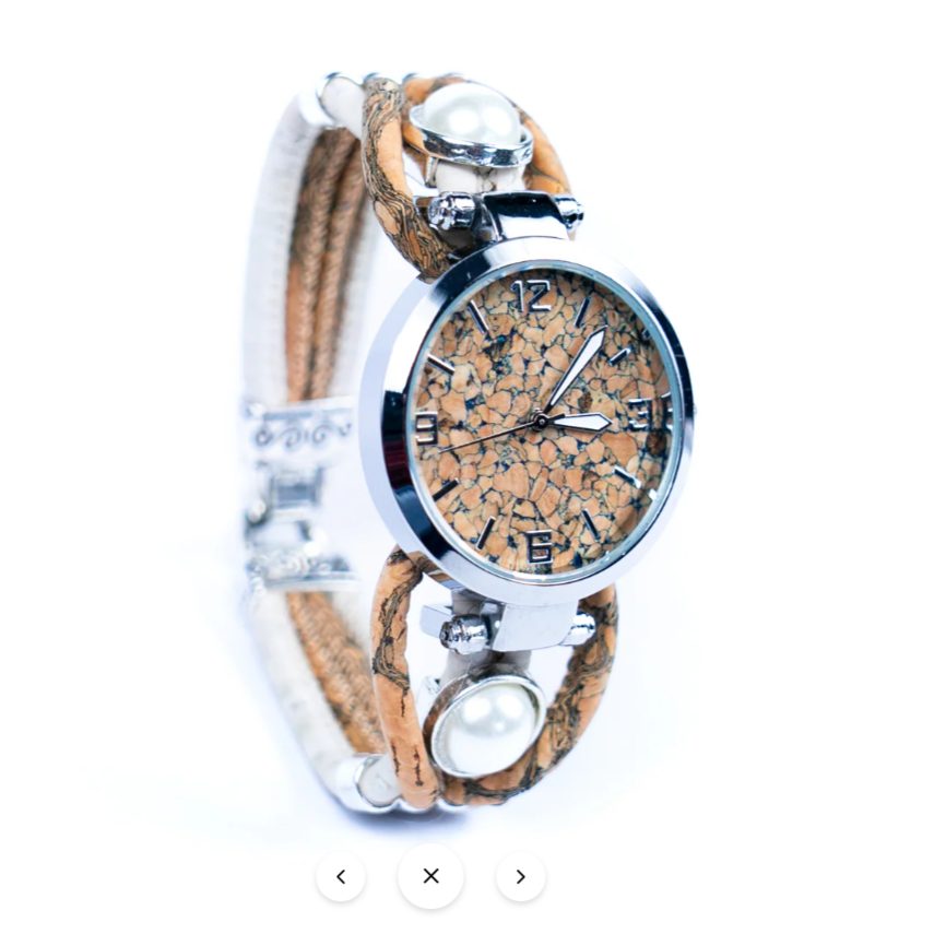 Kurk horloge wit