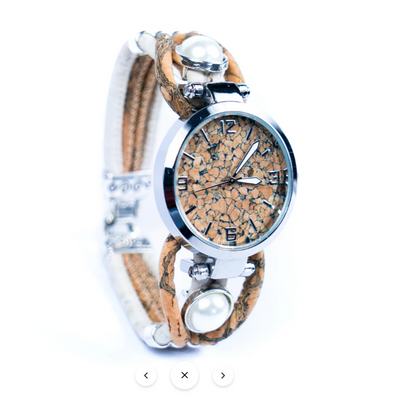 Kurk horloge wit