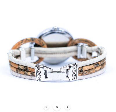 Kurk horloge wit