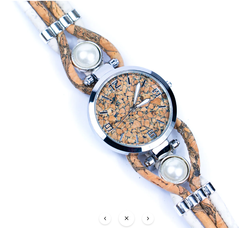 Kurk horloge wit