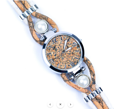 Kurk horloge wit