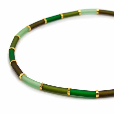 Bits & Pieces, Kleurrijke ketting Zero Waste groen