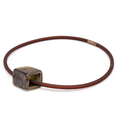 Ketting van RUBBER 1 lijns met Cube Toundra - FEESTCOLLECTIE -