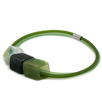 Exclusieve ketting van rubber met 3 Cubes, Garden