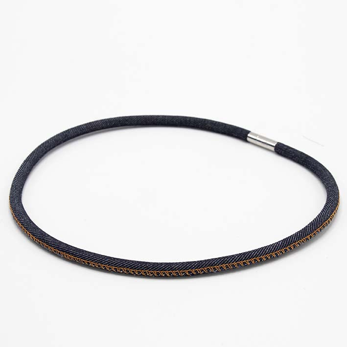 Ketting  van jeans 1  lijns,  blauw