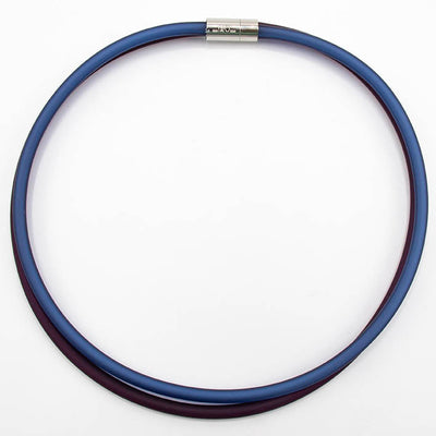 Rubber ketting, 2 lijns, Aubergine/Montan