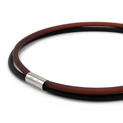 Rubber ketting, 2 lijns, Bruin/Zwart