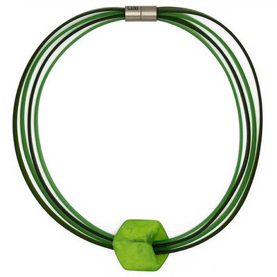 Rubber ketting 4 lijns Ribbon , More Green