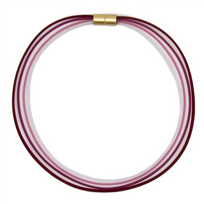 Ketting van rubber, Ribbon Fuchsia