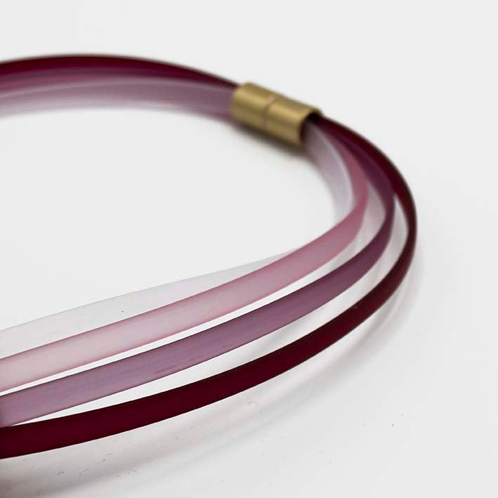 Ketting van rubber, Ribbon Fuchsia